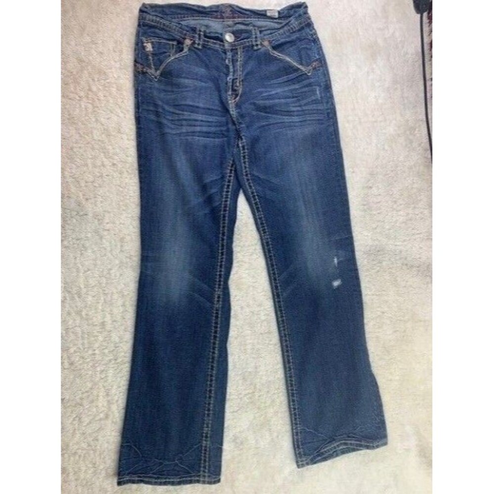 MEK Jeans Mens Size 32x34 Button Fly New Mazatlan Bootcut STretch Dark Wash